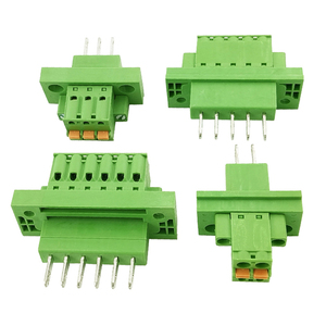 5.08mm Pitch Complete Male & Female Through-Wall Spring Cage <b>Terminal</b> Block Set With Flange, Tool-Free Press Connection - Product Image 2