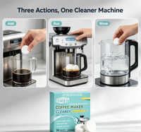 Tablettes de nettoyage pour machine à café, compatibilité étendue, pour machines à café automatiques et semi-automatiques, utilisation facile, pour la restauration et les commandes en gros