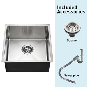 Fregadero de cocina de acero inoxidable individual hecho a mano con certificado CUPC de varios <span class=keywords><strong>colores</strong></span> personalizado PVD para apartamento Hotel Cocina - Product Image 4
