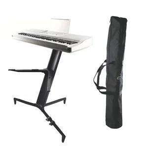 Suporte de teclado de alumínio duplo, suporte de piano digital para teclado e instrumento de música
