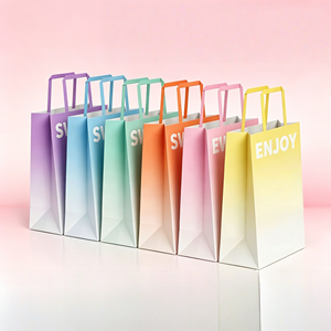 Sacs d'emballage en papier kraft biodégradables personnalisés de luxe pour les courses, les déjeuners à emporter, la restauration rapide, les pizzas, sacs de courses personnalisés - Product Image 3