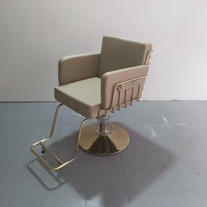 Luxury and Comfortable Stainless Steel Base Barber Chair with Customizable Color LOGO Salon Chair for Barber Shop - Product Image 1