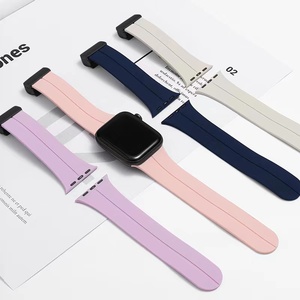 สายซิลิโคนแม่เหล็กสำหรับ Apple Watch 10 42/46 มม. 8 Ultra 4 5 6 7 สายโลหะแบบมีหัวเข็มขัด Iwatch 38 40 41 42 44 45 49 มม. สายแบบสปอร์ต - Product Image 3