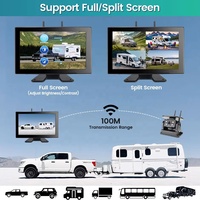 10.1 ''sans fil WiFi double antennes camion DVR enregistreur moniteur 4 canaux énergie solaire magnétique-installation caméra pour camping-car/remorque