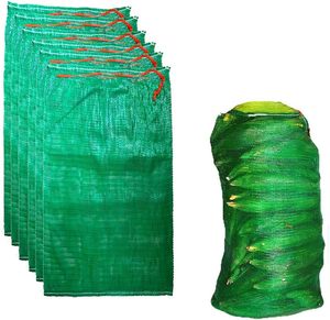Huamaohengchun - Paquete de 10 Bolsas de Almacenamiento de Malla Extra Grandes y Duraderas, Material LDPE Reutilizable, 21''x32'', Capacidad para 50 Libras (Verde) - Product Image 1