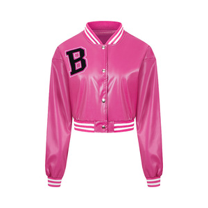 Giacca da <span class=keywords><strong>donna</strong></span> alla moda <span class=keywords><strong>in</strong></span> <span class=keywords><strong>pelle</strong></span> sintetica cappotto corto Casual con motivo Blazer <span class=keywords><strong>in</strong></span> tessuto sottile stile autunno stagione autunnale - Product Image 6