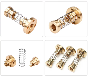 3D プリンターアクセサリー T8 真鍮ナット クリアランスバックラッシュを解消する台形ワイヤーロッド リード 2 4 8 中国 - Product Image 1