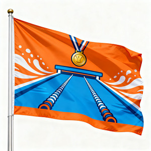 Wholesale 100D Polyester Digital Printing Promotional Flags & Banners Best Quality Customizable Size and Logo