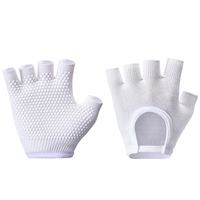 Professionelles Yoga-Zubehör Damen Fingerlose Rückenfreie Warme Baumwoll-Rutschfeste Fünf-Finger-Yoga-Handschuhe Haushaltshandschuhe