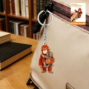 Porte-clés en acrylique « Protect Punch the Monkey », breloque de sac viral « Monkey Meme », accessoires amusants en gros sur le thème des mèmes d'<span class=keywords><strong>Internet</strong></span> - Product Image 6