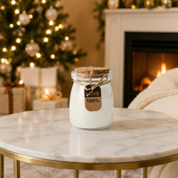 Bougie parfumée de luxe en cire de soja, en pot céramique avec couvercle en bois, pour les fêtes, marque privée, vente en gros, cadeau d'aromathérapie avec étiquettes
