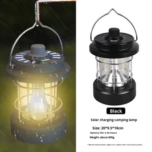 Luz <span class=keywords><strong>LED</strong></span> recargable de emergencia para acampar al aire libre con energía <span class=keywords><strong>solar</strong></span> con función de Banco de energía, linterna portátil para acampar - Product Image 6