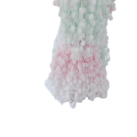 Custom Knitted Pom Yarn Chenille Yarn 6mm Art Crochet Ball Yarn 100% Polyester Raw White Fancy Yarn