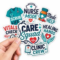 Feuilles d'autocollants personnalisés avec logo décoratif, mignons et kawaii, impression dorée transparente, découpés à la forme