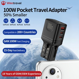 Wontravel อะแดปเตอร์เดินทางขนาดเล็ก Pd 100W 2 USB C 3พอร์ตสำหรับการเดินทาง - Product Image 1