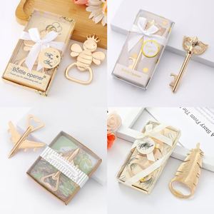Factory Gold Plated Novelty Bottle Opener With <b>Gift</b> Box, Creative Themed Opener for Wedding Birthday Party Guest Souvenir Favor - Product Image 2