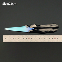 Vente en gros de couteau de combat en métal Valorant Singularity 2.0 de 22 cm avec étui en cuir, en alliage de zinc, pour le jeu