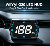 WiiYii G20 Nouveau projecteur LED HUD pour pare-brise, compteur de vitesse de voiture facile à brancher, accessoires automobiles essentiels