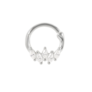 ROXI 18k <b>Gold</b> Plated 925 Silver Horse Eye Zircon <b>Nose</b> Ear Cartilage Septum Rings Earring - Product Image 2