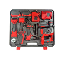 Machine électrique professionnelle 20V, ensemble combiné 4 pouces, perceuse sans fil, clé à chocs, meuleuse d'angle et marteau rotatif