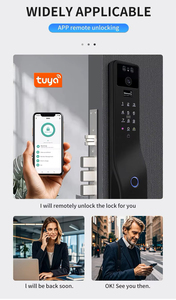 Serrure de porte intelligente TYSH Ai Tuya avec reconnaissance biométrique automatique, carte RFID, application Wifi, combinaison de reconnaissance faciale 3D, empreinte digitale, caméra - Product Image 3