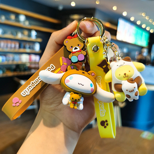 QYS 3D Kawaii Cartoon <b>Anime</b> <b>Keychain</b> Cute Series Rubber Key Ring Cars Bags Gift Pendant - Product Image 1