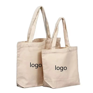 Sac de courses réutilisable en toile de coton imprimé personnalisable avec logo sur mesure - Product Image 1