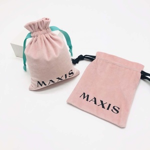 Custom Logo Printed Velvet Jewelry Drawstring <b>Dust</b> Pouch High End Gift Cosmetic Packaging Velvet <b>Bag</b> - Product Image 5