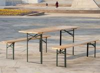 Ensemble de chaises de Table de bière pliantes en bois pour les fêtes de cour de jardin Table à manger extérieure banc mobilier d'extérieur pliable