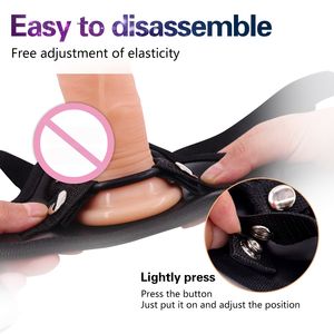 Extra Großer Tragbarer Dildo Paar-Sexspielzeug Erotikprodukte Verstellbarer Gürtel Verstärktes Design Weich Wasserdicht Realistisches <span class=keywords><strong>Penis</strong></span>-Design - Product Image 4