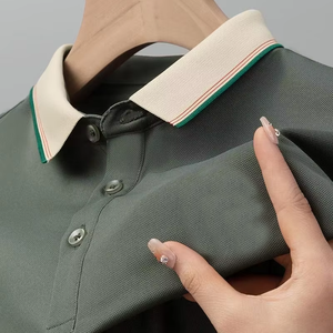 T-Shirt a maniche corte con logo da uomo in cotone ricamato di alta qualità stile Casual Business Polo t-Shirt per <span class=keywords><strong>abbigliamento</strong></span> da uomo - Product Image 1