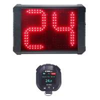Temporizador Digital de Baloncesto de 8 Pulgadas con Cronómetro de 24 Segundos, Contador de Cuenta Regresiva Personalizable de 0 a 99 Segundos con Control de Cronómetro Portátil
