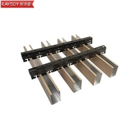 Faddish y Simple Bafle de aluminio Techo lineal Techo falso de metal suspendido para Lobby de hotel