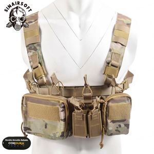 Gilet tactique multifonctionnel en nylon 500D avec bretelles, camouflage, sac de poitrine pour équipement de tir en extérieur - Product Image 4