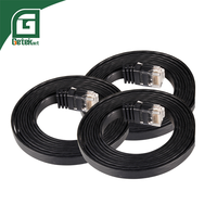 GETEKnet ODM OEM Red Lan Ethernet Internet Blanco Negro 8 Core Flat Slim RJ45 Patchcord Cable de conexión para TV de interior