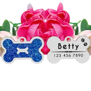 Big Size Pet Bone Paw Dog Puppy Footprint Charm Zinc Alloy Pendant For Jewelry Necklace Bracelet Making Keychain Dog Collar