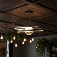 Lustre suspendu LED moderne minimaliste en aluminium et silicone, réglable en hauteur, pour chambre à coucher et salle à manger