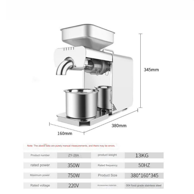 Fully Automatic Cooking Oil Press Machine with Filter and Temperature Control