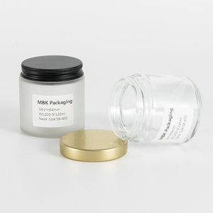 Barattolo in <span class=keywords><strong>Vetro</strong></span> Trasparente da 240 <span class=keywords><strong>ml</strong></span> (8 oz) con Protezione UV per la Produzione di Candele - Finitura del Collo 70/400 - Product Image 4