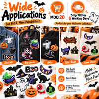 Patch brodé Halloween en gros : Fantôme effrayant, Citrouille, Chauve-souris, Sorcière, Crâne, Chat, Araignée – à thermocoller ou à coudre