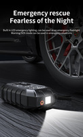 Démarreur de voiture d'urgence 4-en-1 avec grand écran, batterie portable 12V 10000mAh 1000A 100W et fonction gonfleur de pneus