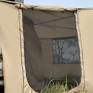 <span class=keywords><strong>HOTO</strong></span> 270 Auvent latéral imperméable et coupe-vent, annexe murale pour camping extérieur, tente de camping-car avec fenêtre - Product Image 4