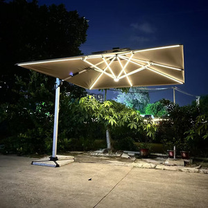 <span class=keywords><strong>Parasol</strong></span> d'extérieur <span class=keywords><strong>déporté</strong></span> de 3 m, robuste, avec protection solaire, vert foncé, grand <span class=keywords><strong>parasol</strong></span> cantilever <span class=keywords><strong>pour</strong></span> terrasse avec lumières <span class=keywords><strong>LED</strong></span> <span class=keywords><strong>pour</strong></span> la plage - Product Image 3