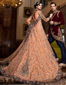 Hermoso diseñador indio paquistaní hasta el suelo vestido con rastro y elegante de la Sherwani-2019 - Product Image 6
