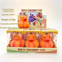 Jouet Squishy Ultra-Doux en TPR en forme de Canard Raisin, Canard Citrouille, Canard Fruité Réaliste, Anti-stress, Grande Taille Jumbo