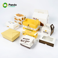 Boîte de poulet frit en papier recyclable jetable avec logo personnalisé boîtes d'emballage alimentaire à emporter pour restaurant et café