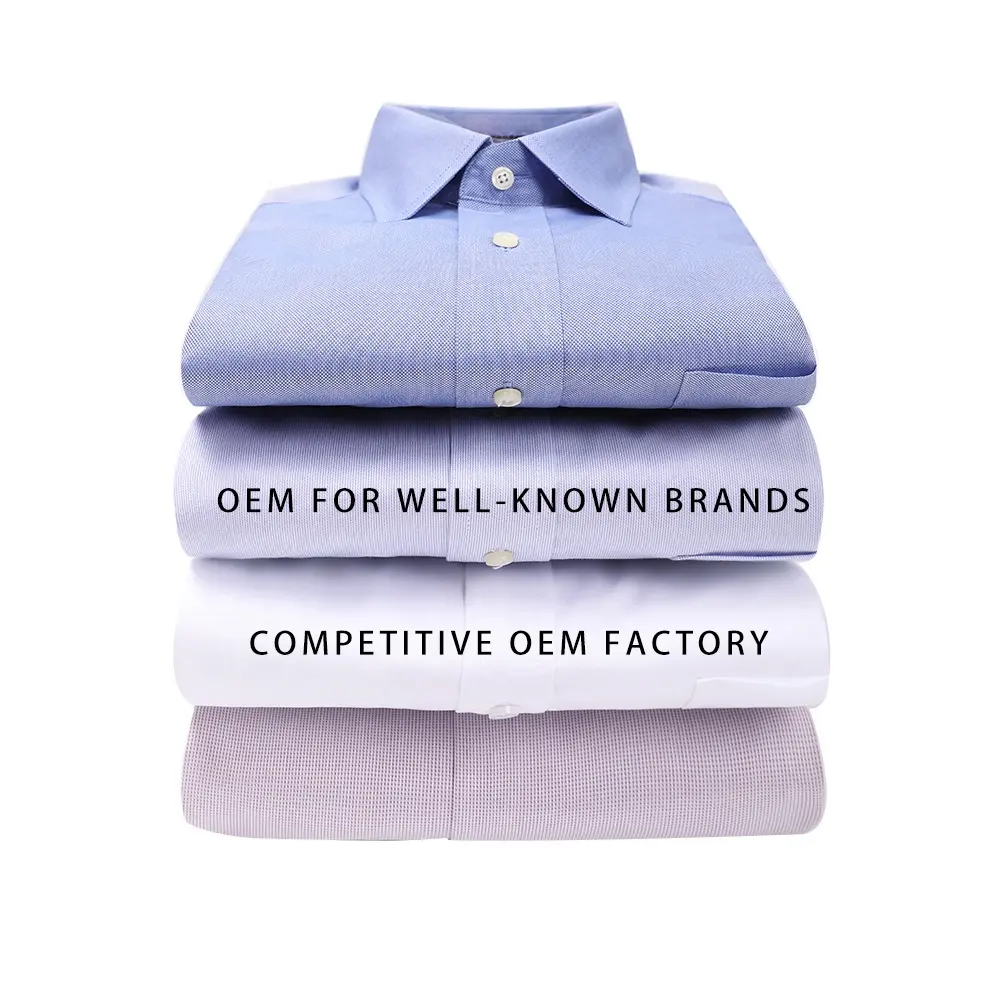 Oeko-tex OEM ODM Custom Long Sleeve Breathable Plus Size White Business Cotton Office Formal Shirt For Men