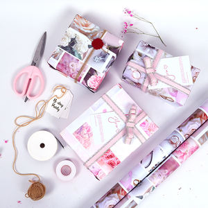 วาเลนไทน์กระดาษเคลือบเงาบริสุทธิ์แบบใช้แล้วทิ้งพิมพ์ลายหัวใจโรแมนติก - Product Image 5