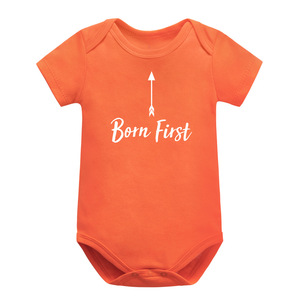 Fabricant en gros bébé barboteuse solide à manches courtes body décontracté 100% coton Triangle Onesie été ramper costume pour bébé - Product Image 1