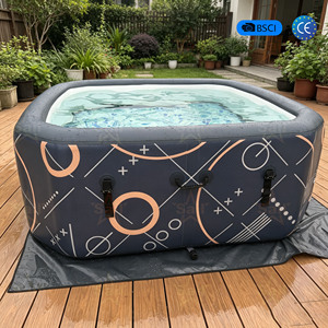 En stock, <span class=keywords><strong>jacuzzi</strong></span> <span class=keywords><strong>gonflable</strong></span> de petite taille, 200 cm carré, piscine portable d'extérieur, housse de protection électrique gratuite - Product Image 5